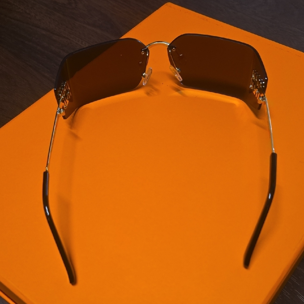 Miu Miu Black Shield Logo Sunglasses - Picture 4 of 6